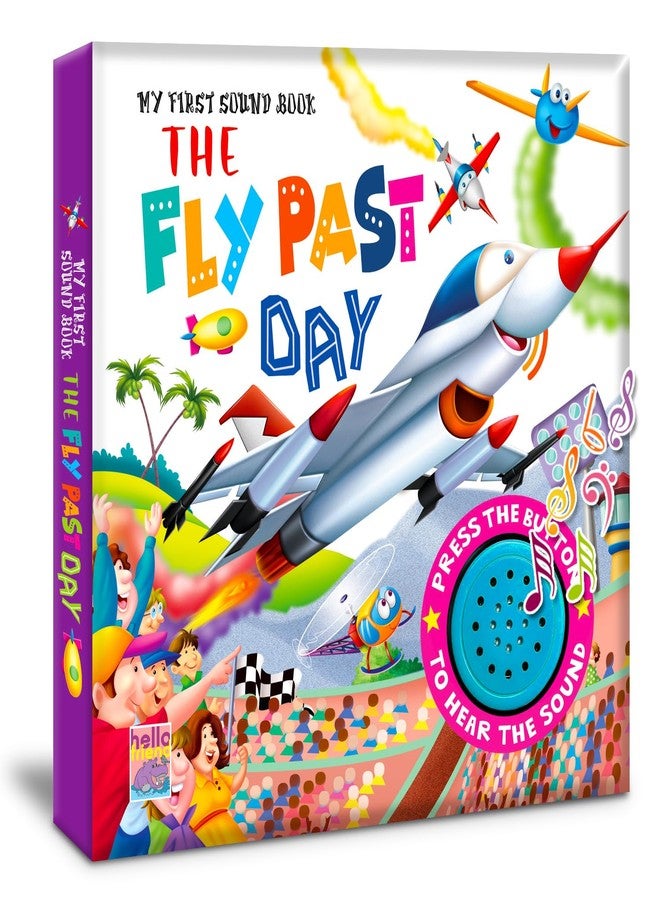 BRIJBASI The Fly Past Day - Interactive Single Sound Book for Kids | Musical Rhymes and Early Learning Fun | Colorful Board Book for Toddlers - Image 1